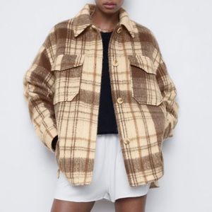 Zara oversized plaid shacket
